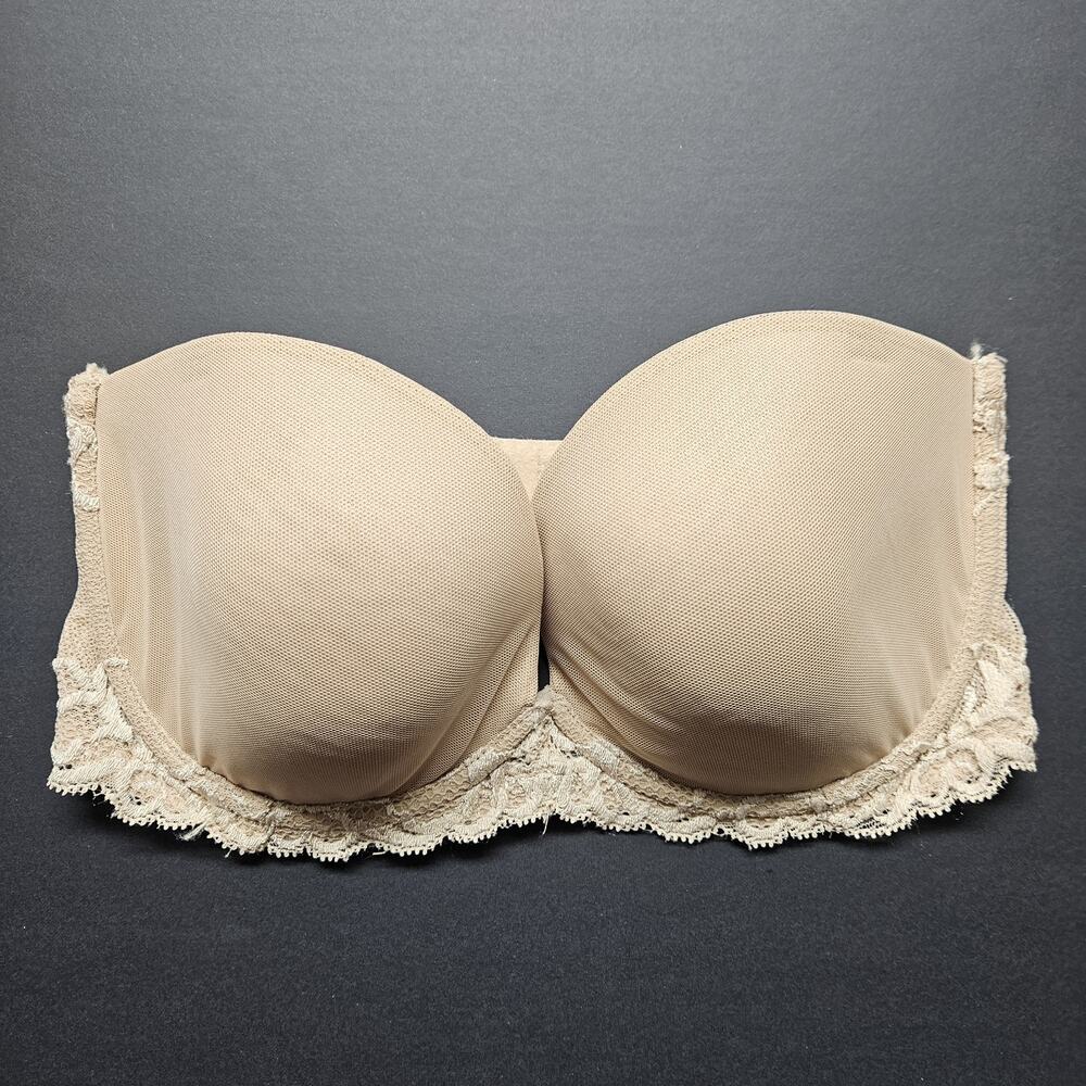 Natori Feathers Women's Strapless Plunge Bra in Beige Size 32DD